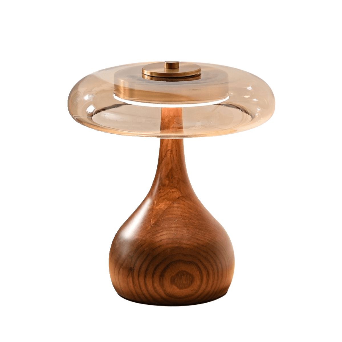 Bux Moderne tafellamp van walnoothout