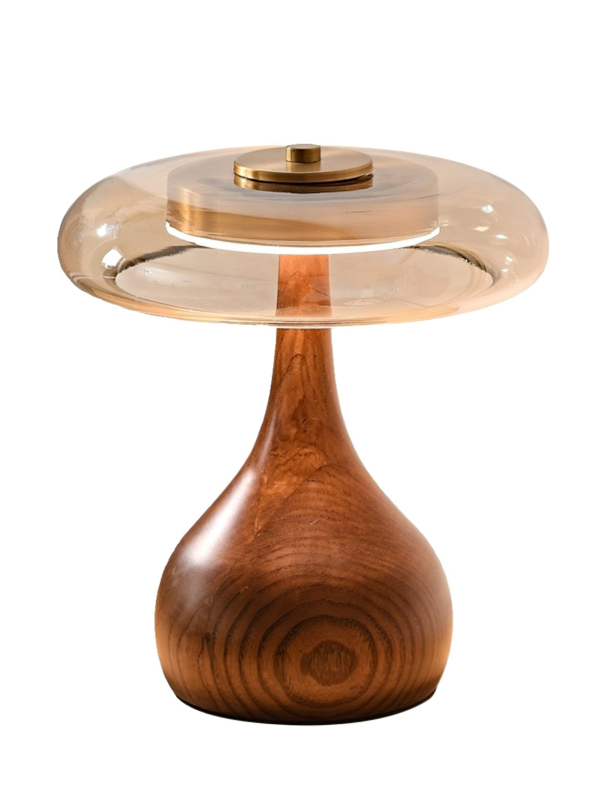 Bux Moderne tafellamp van walnoothout