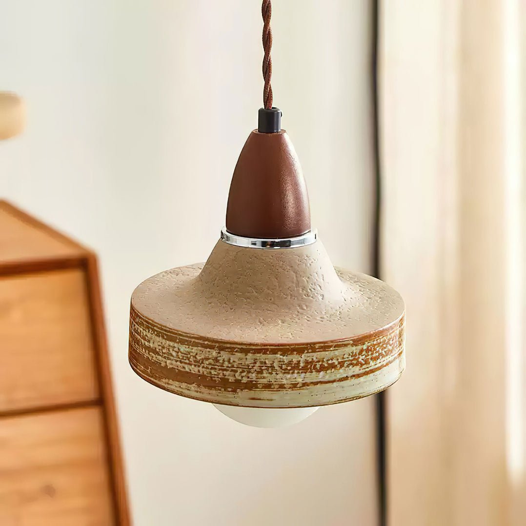 Sierra Premium Noordse kunst keramiek hout hanglamp