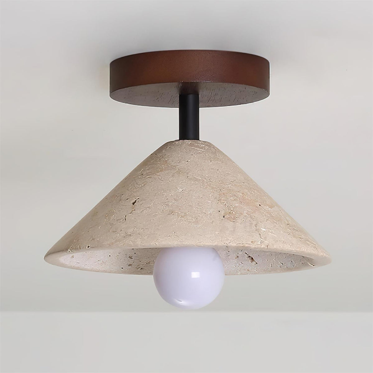Valorian travertin plafondlamp