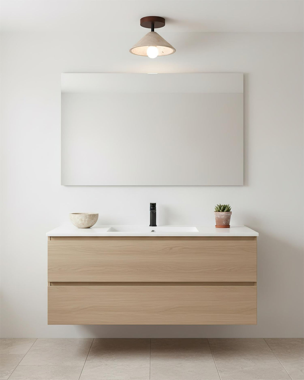 Valorian travertin plafondlamp