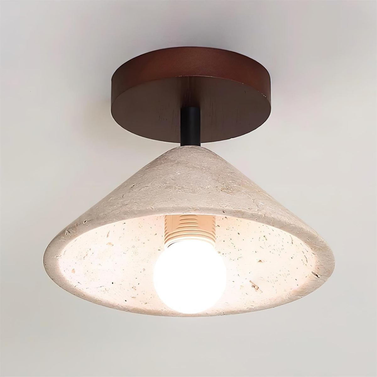 Valorian travertin plafondlamp