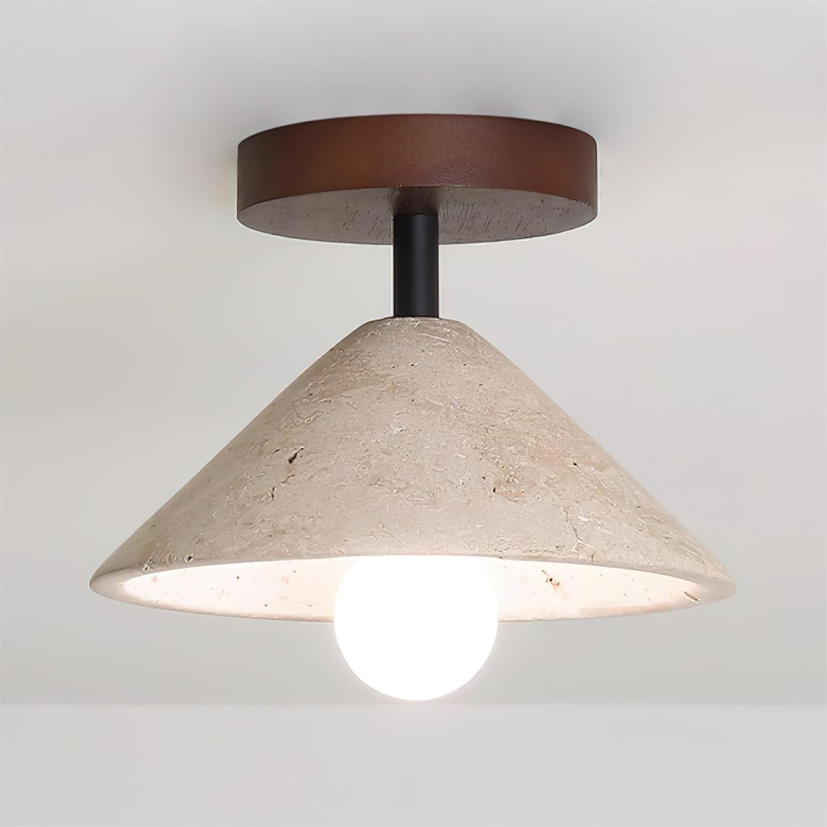 Valorian travertin plafondlamp