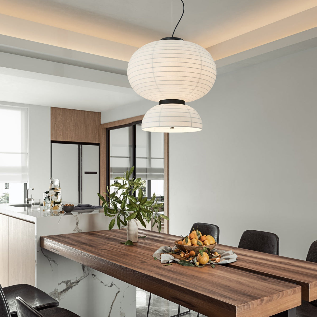 Uldoror Traditionele Kunst Moderne hanglamp van Zijde
