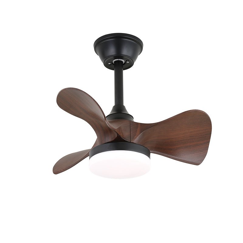 Elvelira minimalistisch Zwart walnoothout Plafondventilator met Verlichting
