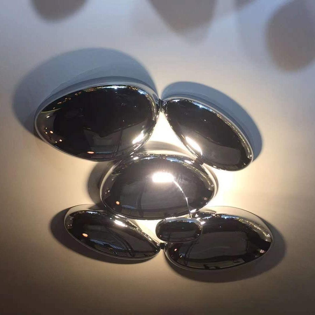 Vostix Plafondlamp Chroom Kiezelvorm modern