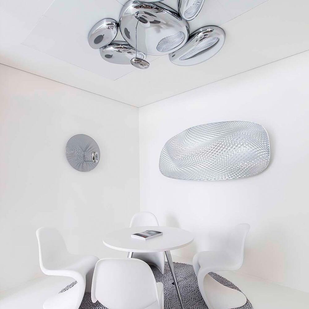 Vostix Plafondlamp Chroom Kiezelvorm modern