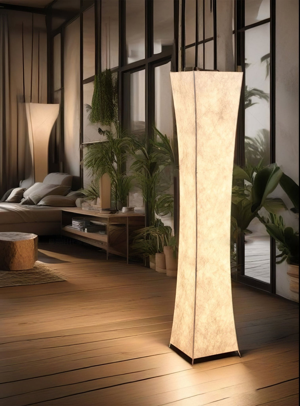 Ethereal vloerlamp met smalle taille
