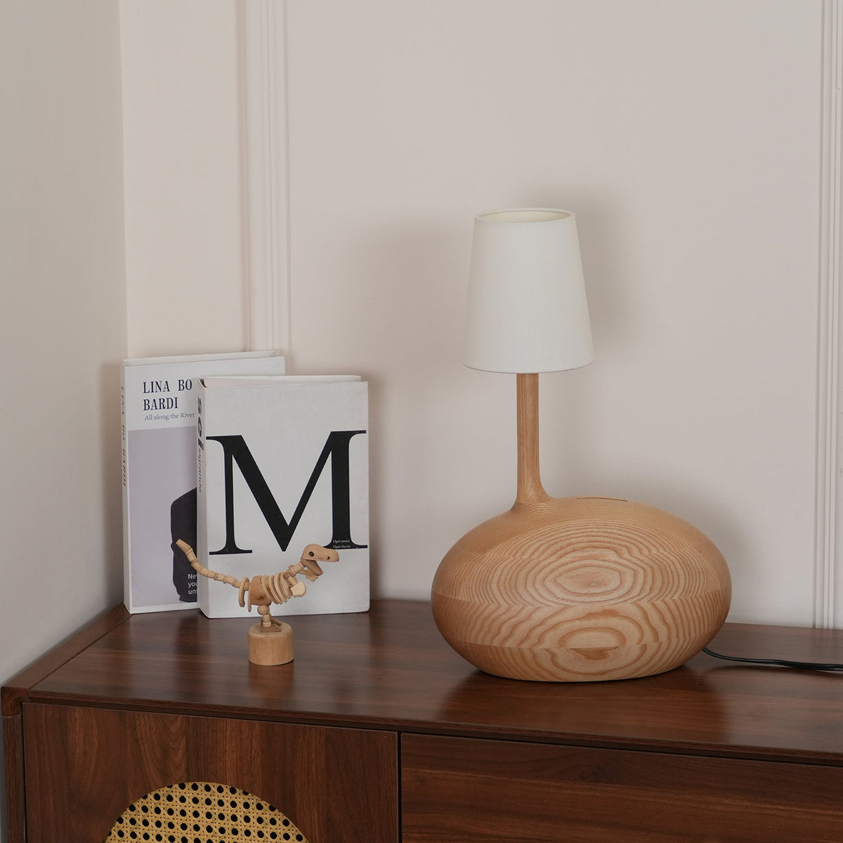 Brixten Houten Stoffen tafellamp