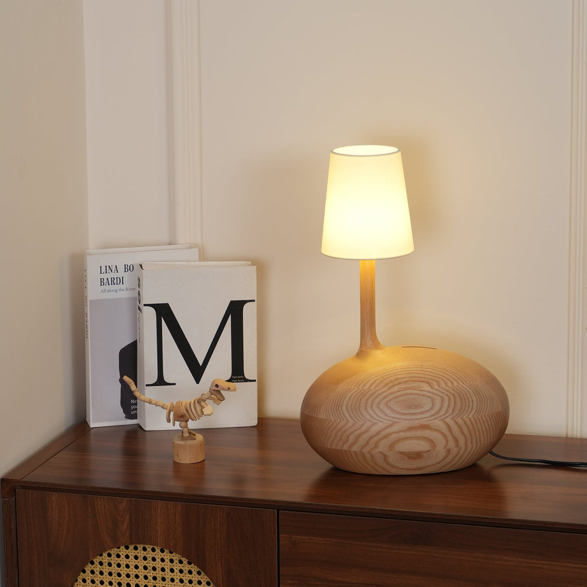 Brixten Houten Stoffen tafellamp