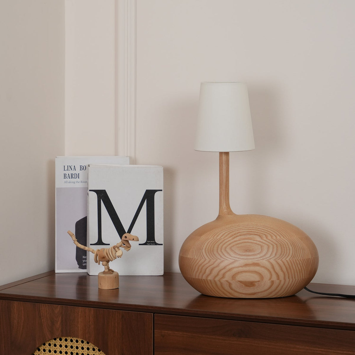 Brixten Houten Stoffen tafellamp