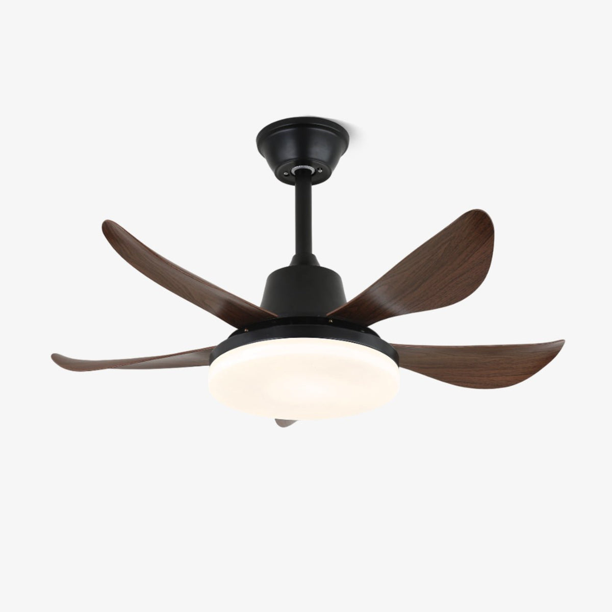 Callen Moderne plafondventilator met verlichting van walnoothout