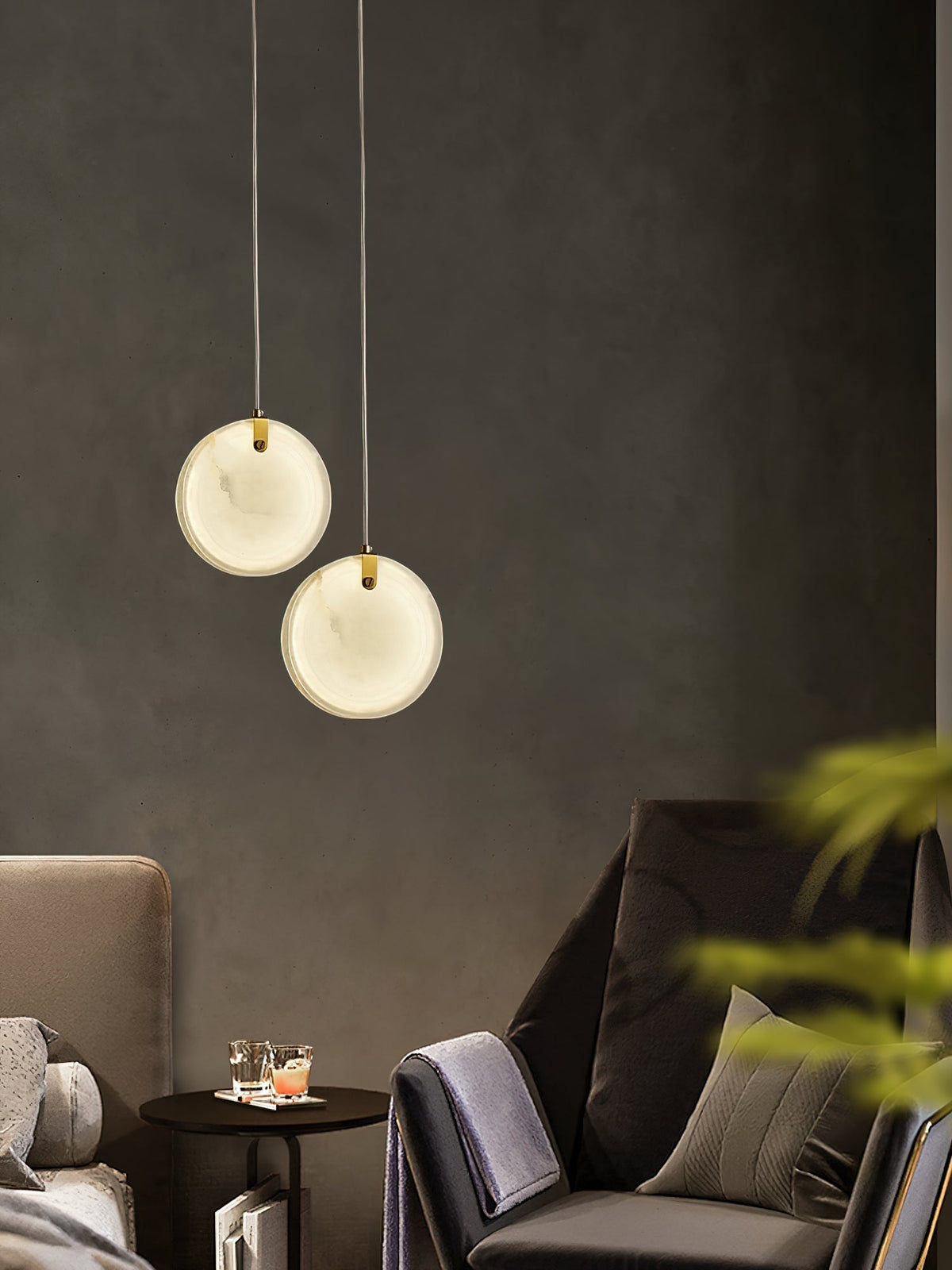 Nivaine hanglamp van albast