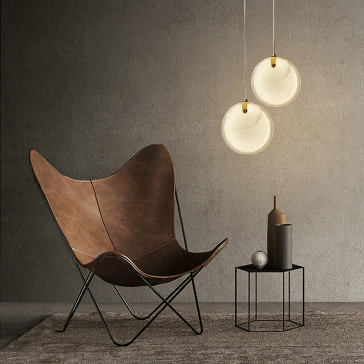 Nivaine hanglamp van albast