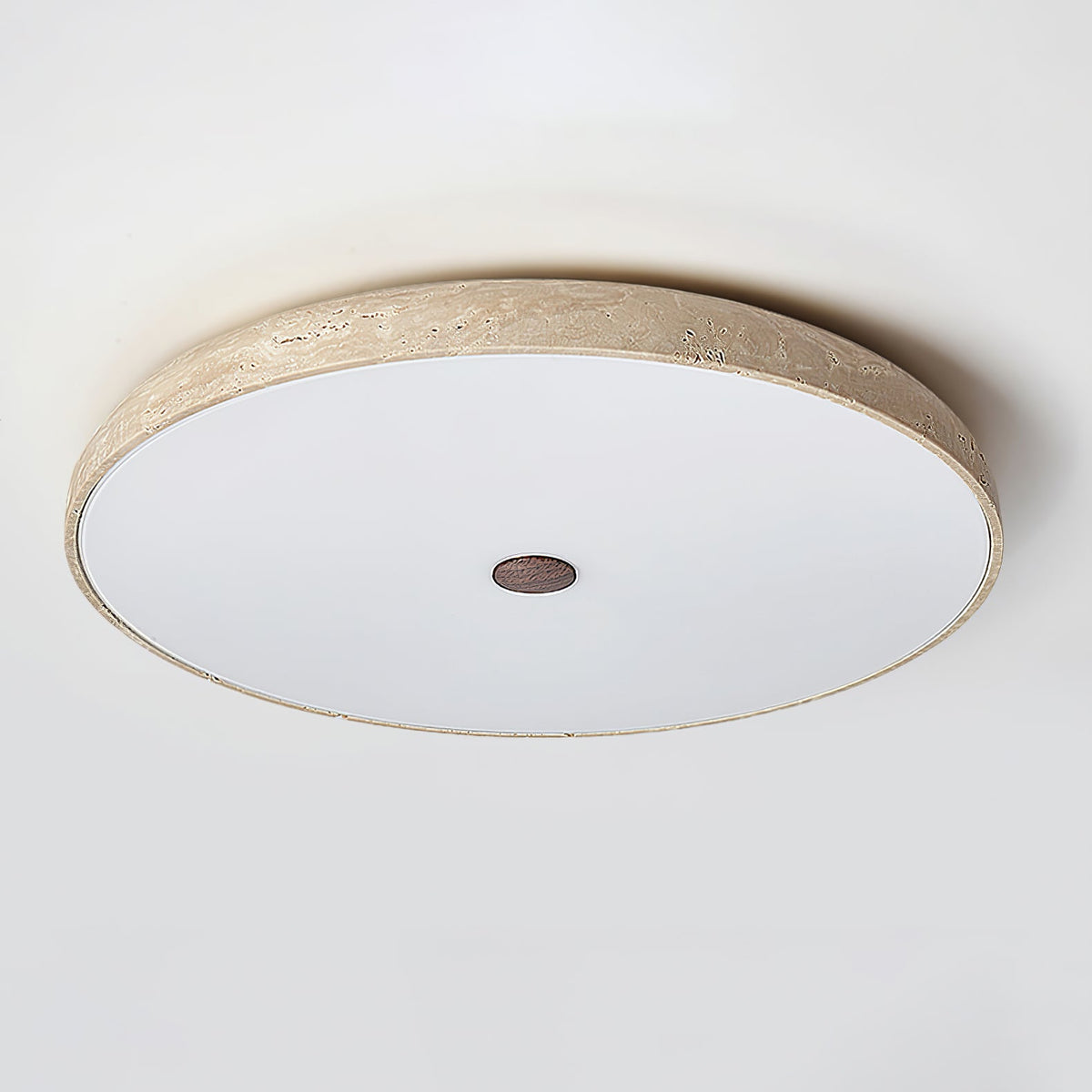 Orzoror minimalistische plafondlamp van geel travertin