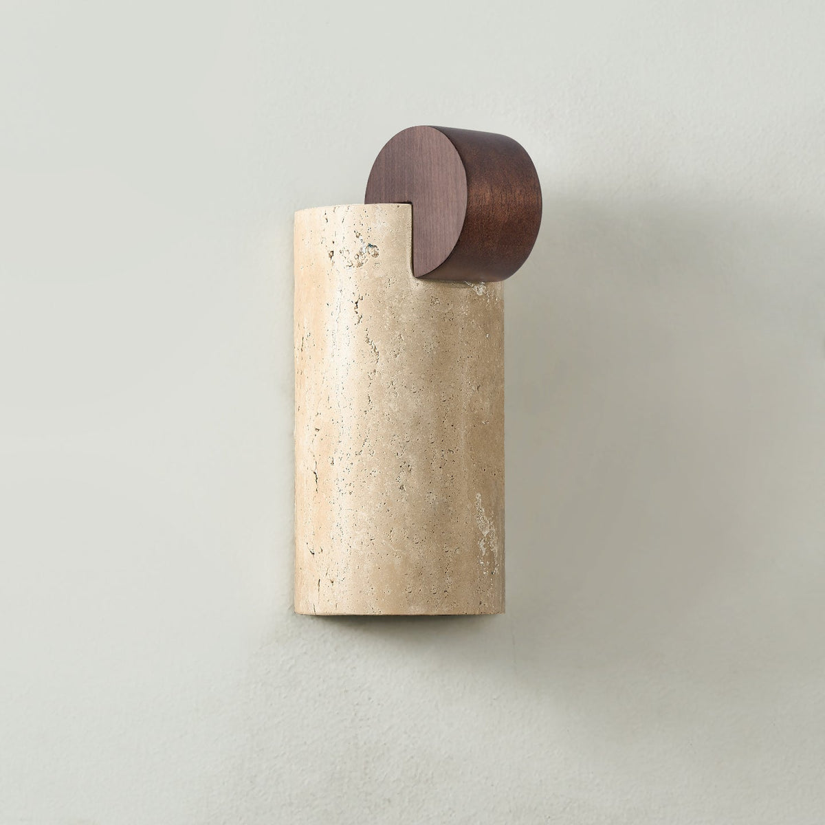 Velm Curve Geel travertin wandlamp