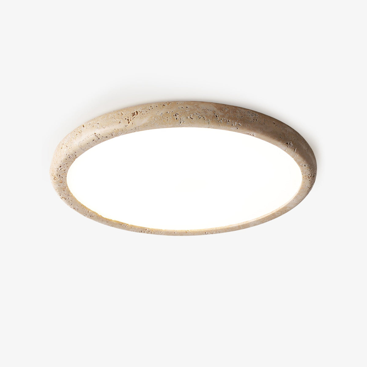 Aurrina Ring Frame Geel travertin plafondlamp
