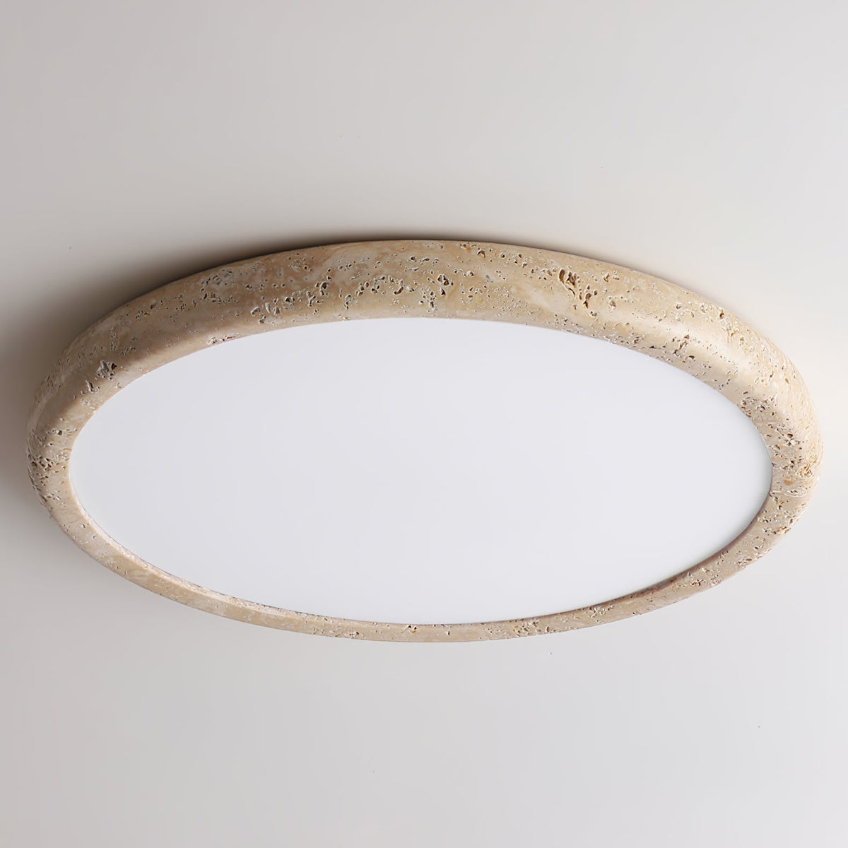 Aurrina Ring Frame Geel travertin plafondlamp