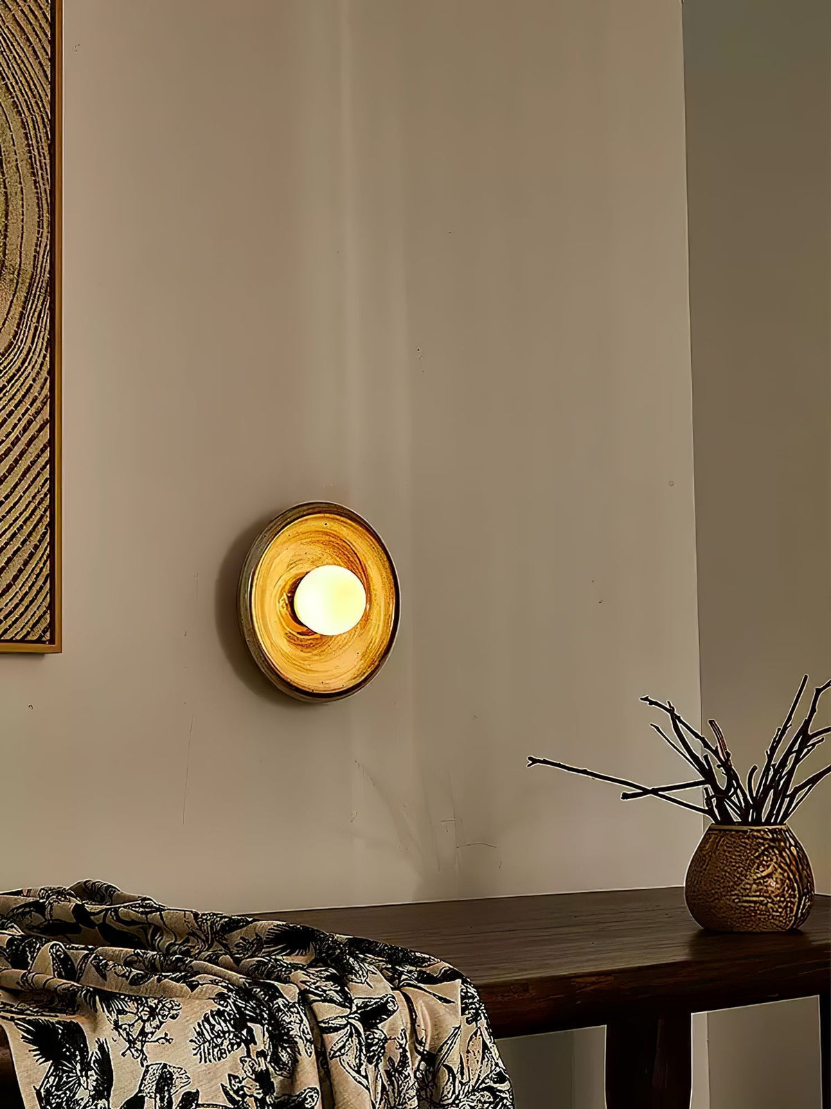 Marisella Rustic Marmeren wandlamp Beige