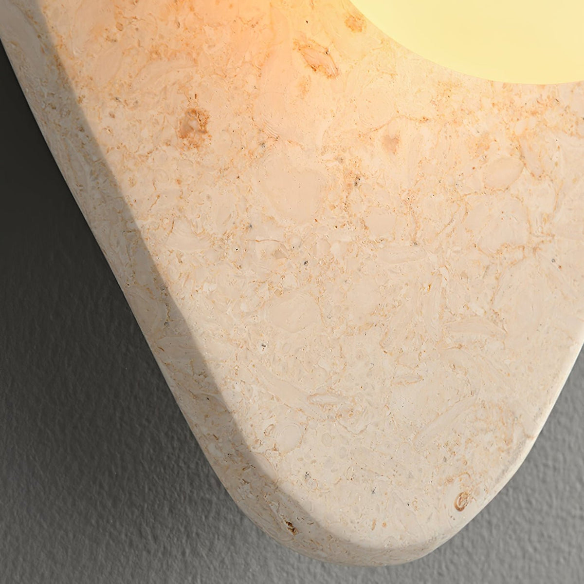 Kiezelvorm Rustiek Marmer Wandlamp