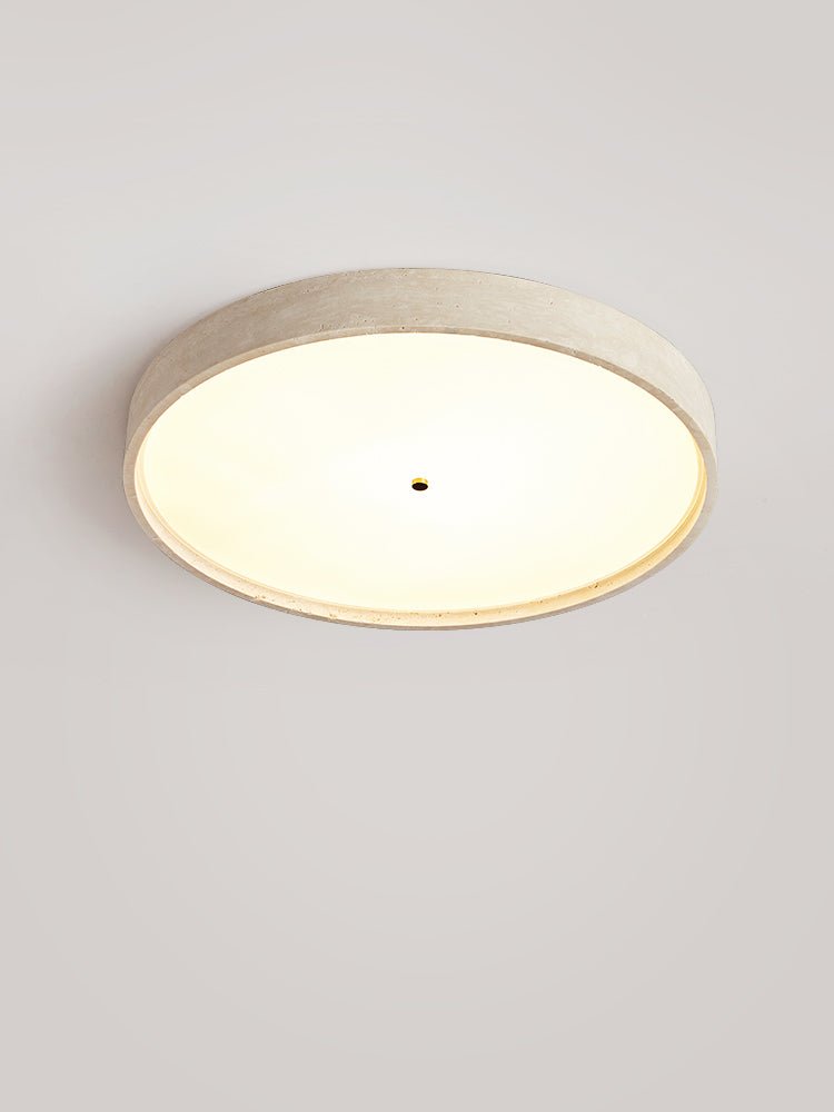 Lana Minimal Geel travertin plafondlamp