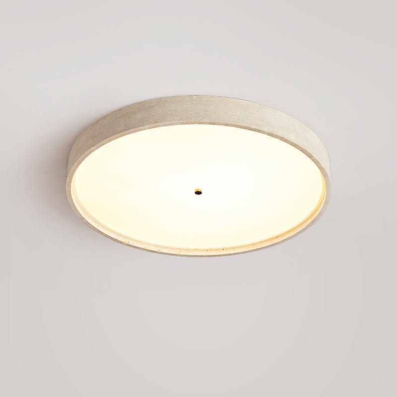 Lana Minimal Geel travertin plafondlamp
