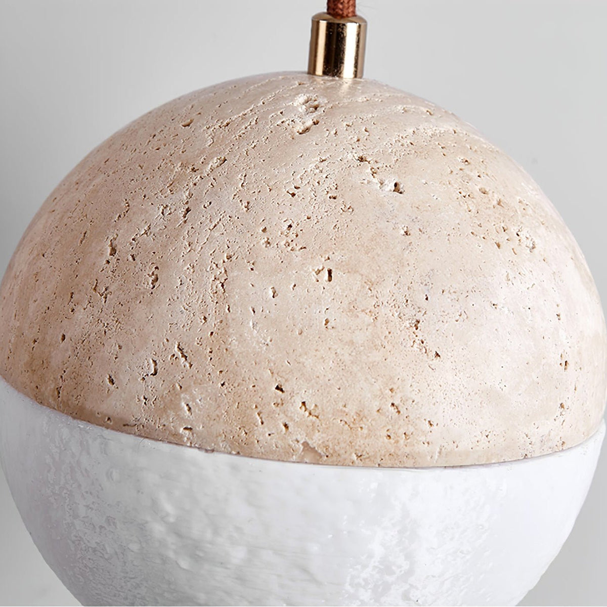 Vendrick hanglamp in geel travertin