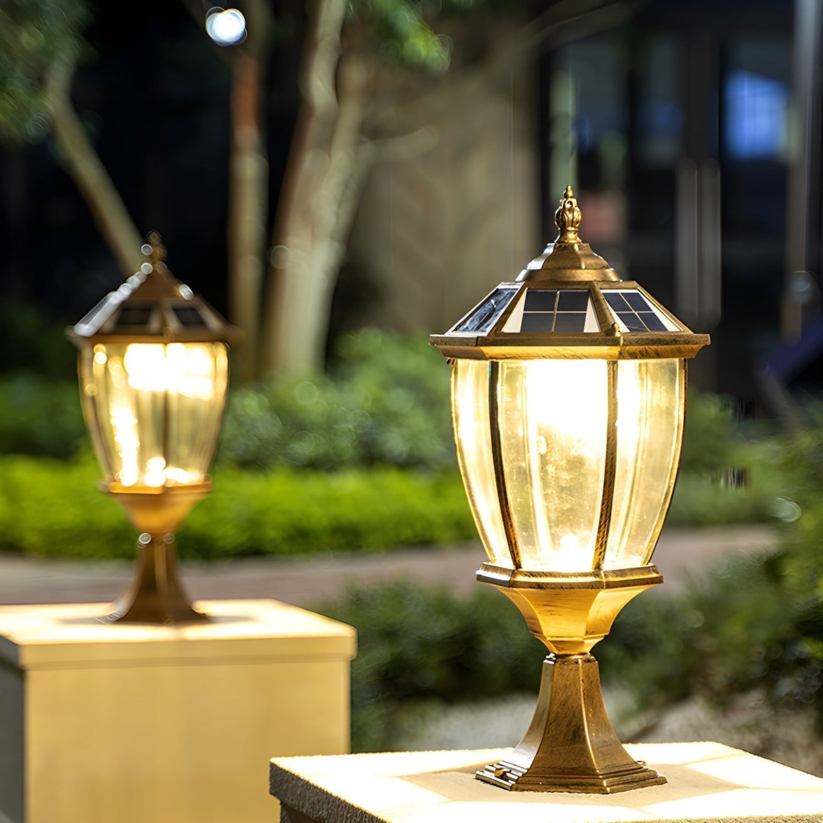 Cezoria unieke zonne-energie glas lantaarn buitenlamp