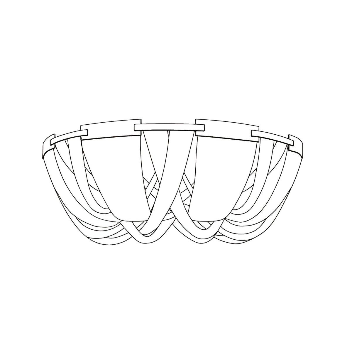 Talj plafondlamp met ketting van aluminium en tassel in nikkel