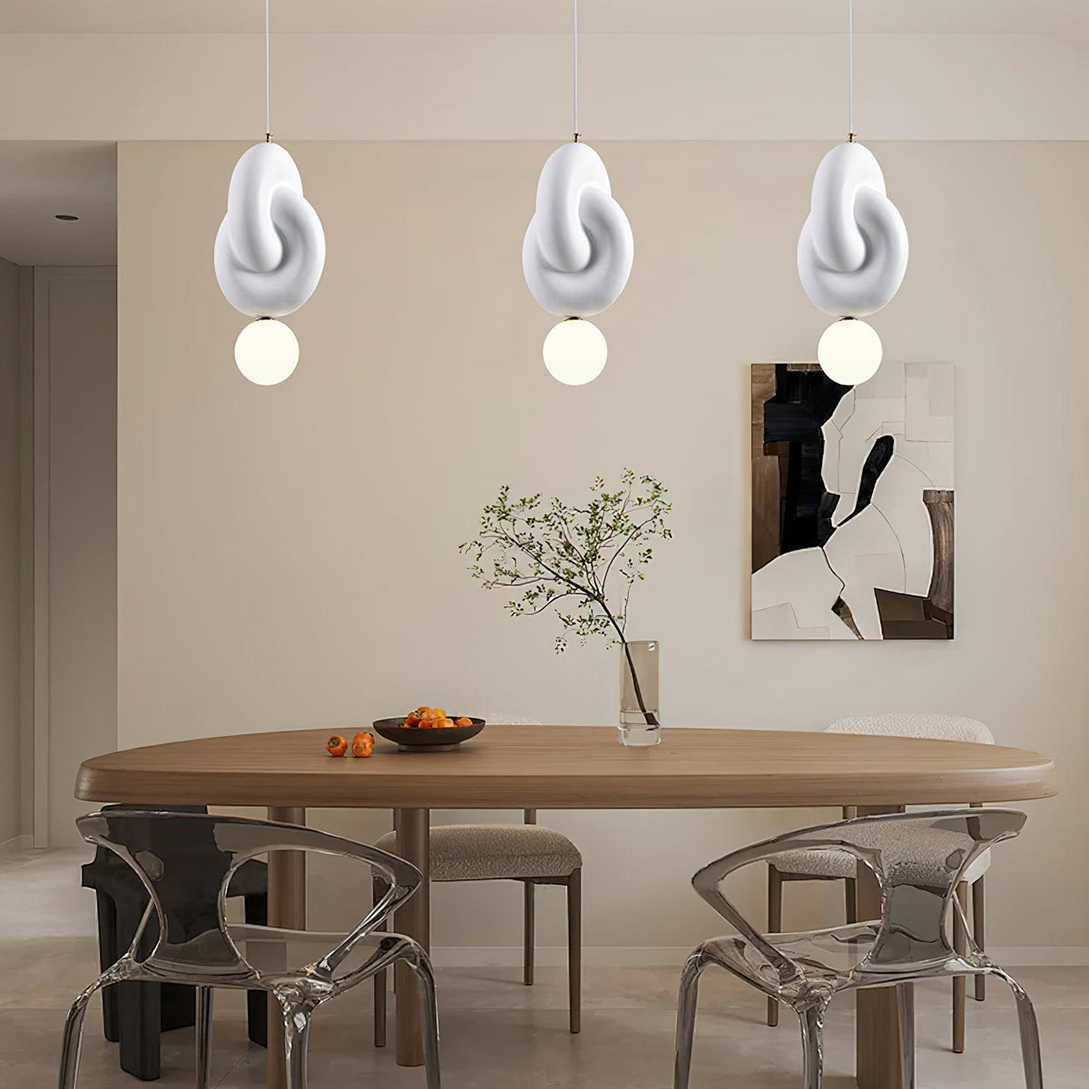 Tyev individuele creatieve hars-glas hanglamp