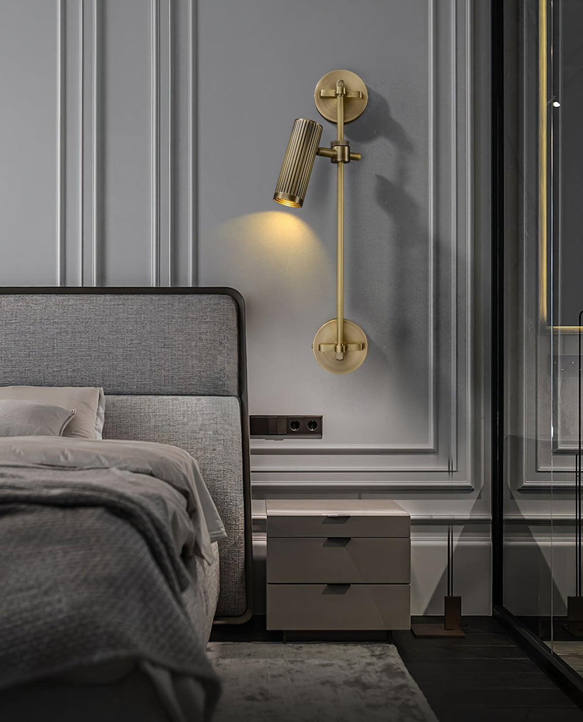 Kirixel wandlamp in messing