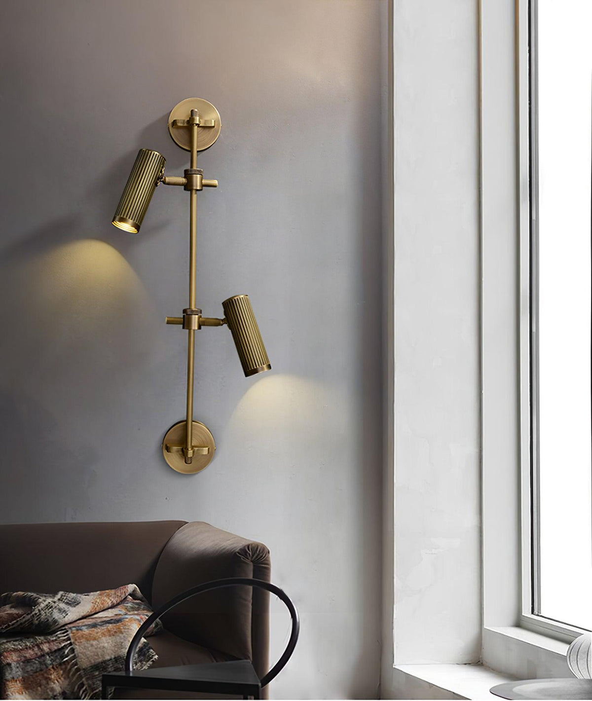 Kirixel wandlamp in messing