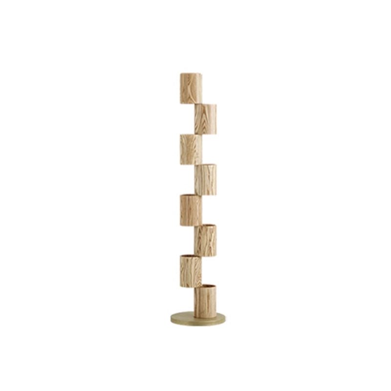 Aris Gestapeld Hout Toren Vloerlamp