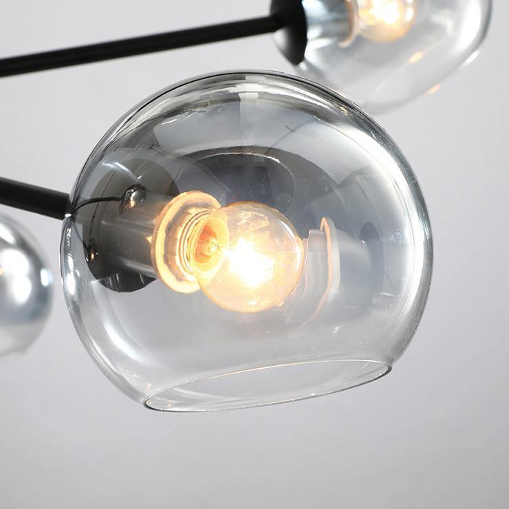 Aristin kroonluchter met gestaggerd glas 6-verlichting