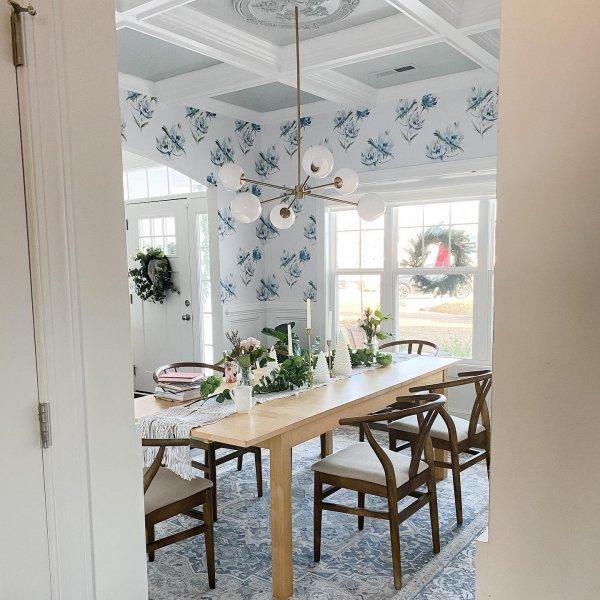 Aristin kroonluchter met gestaggerd glas 6-verlichting
