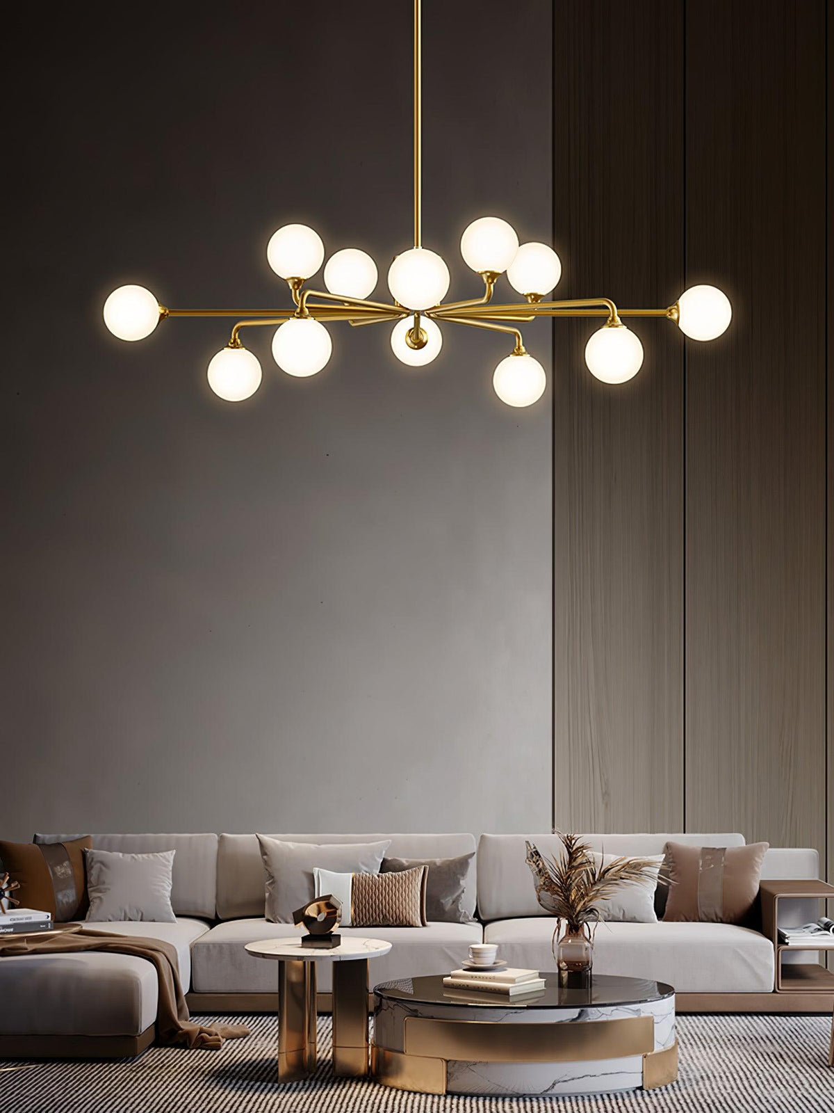Nivor Moderne kroonluchter met glas