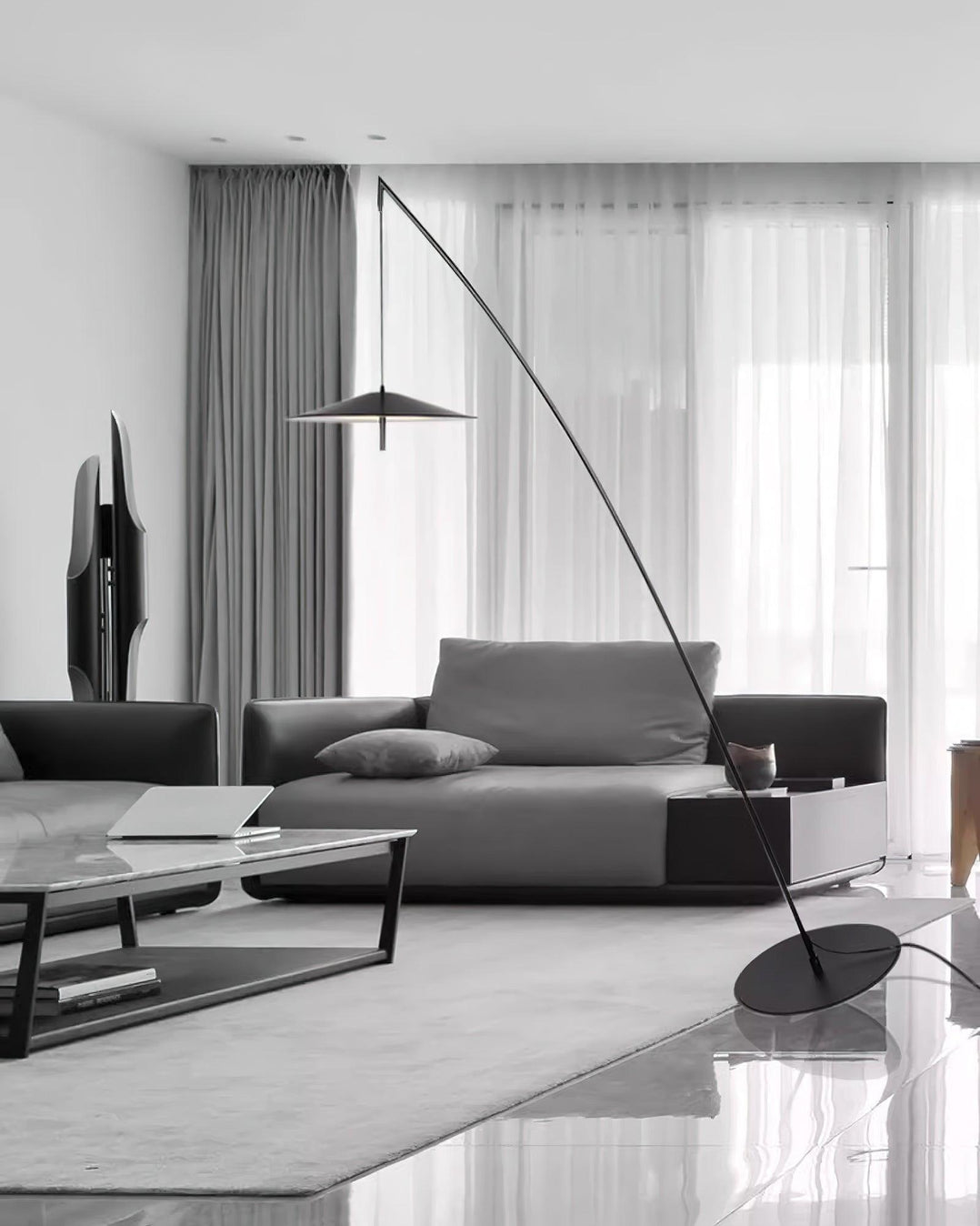 Arcana Zwart Minimalistische vloerlamp
