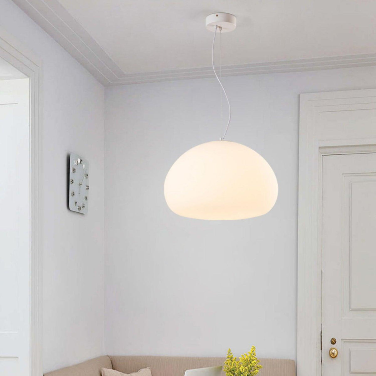 Zerina hanglamp met glazen kap