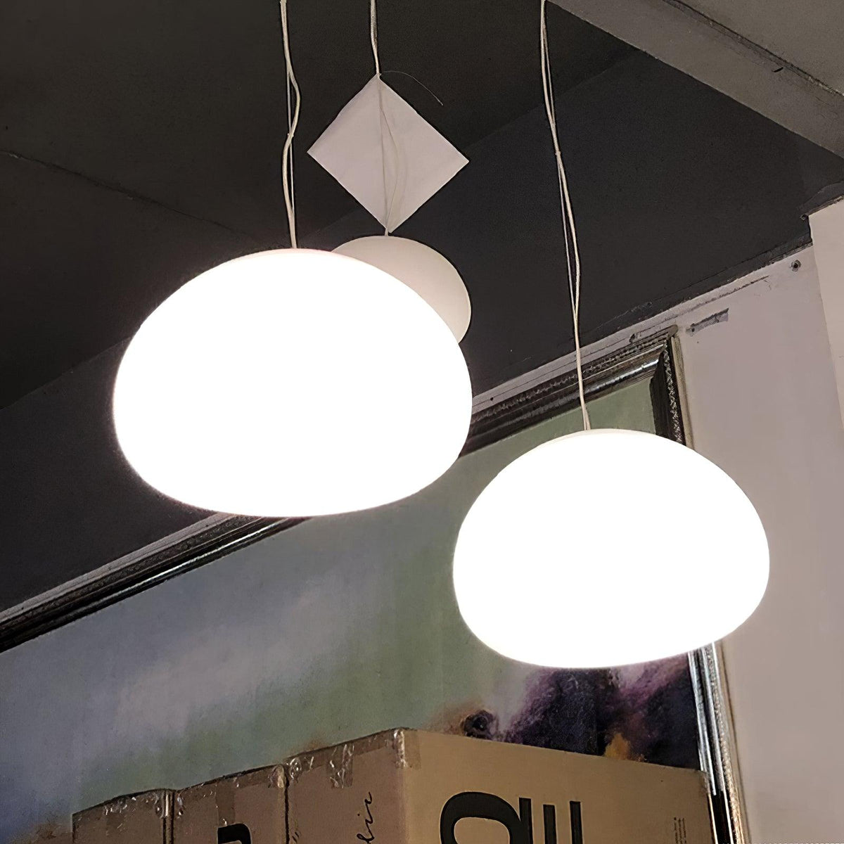 Zerina hanglamp met glazen kap