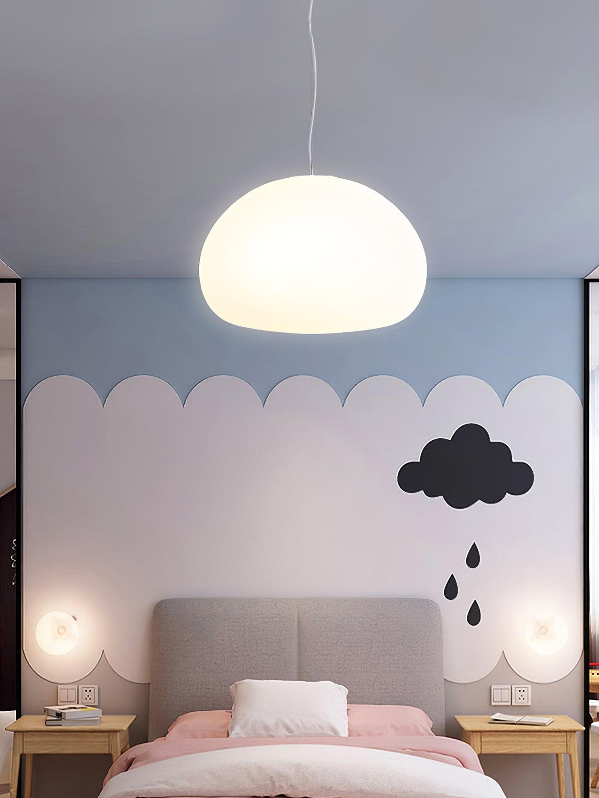 Zerina hanglamp met glazen kap