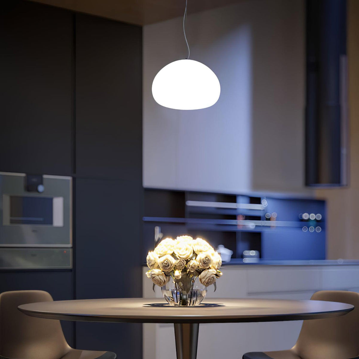 Zerina hanglamp met glazen kap