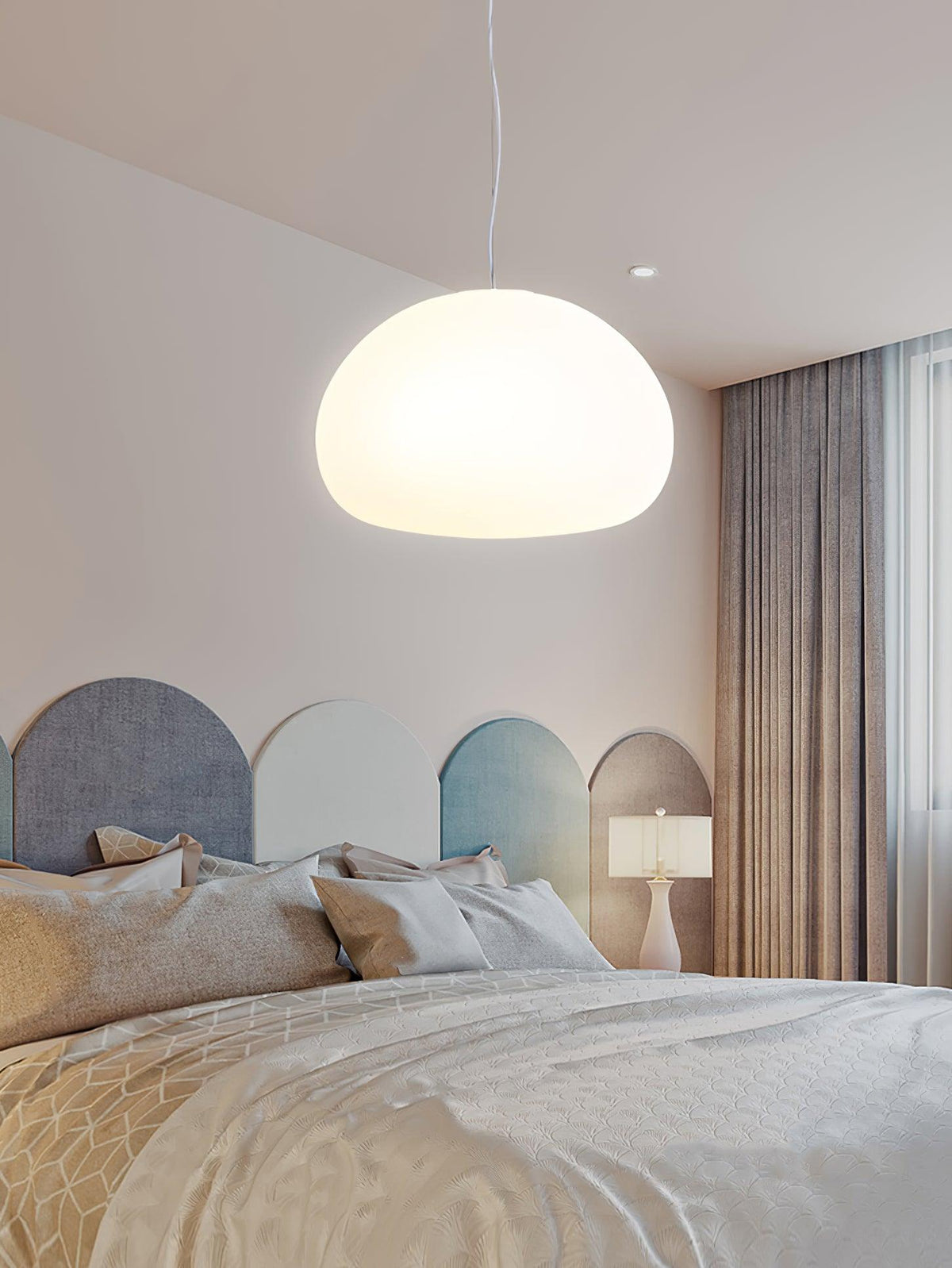 Zerina hanglamp met glazen kap