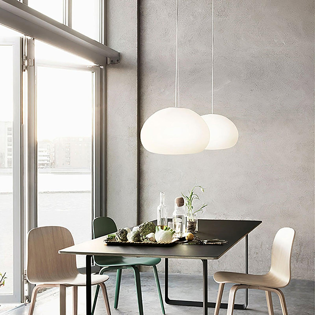 Zerina hanglamp met glazen kap