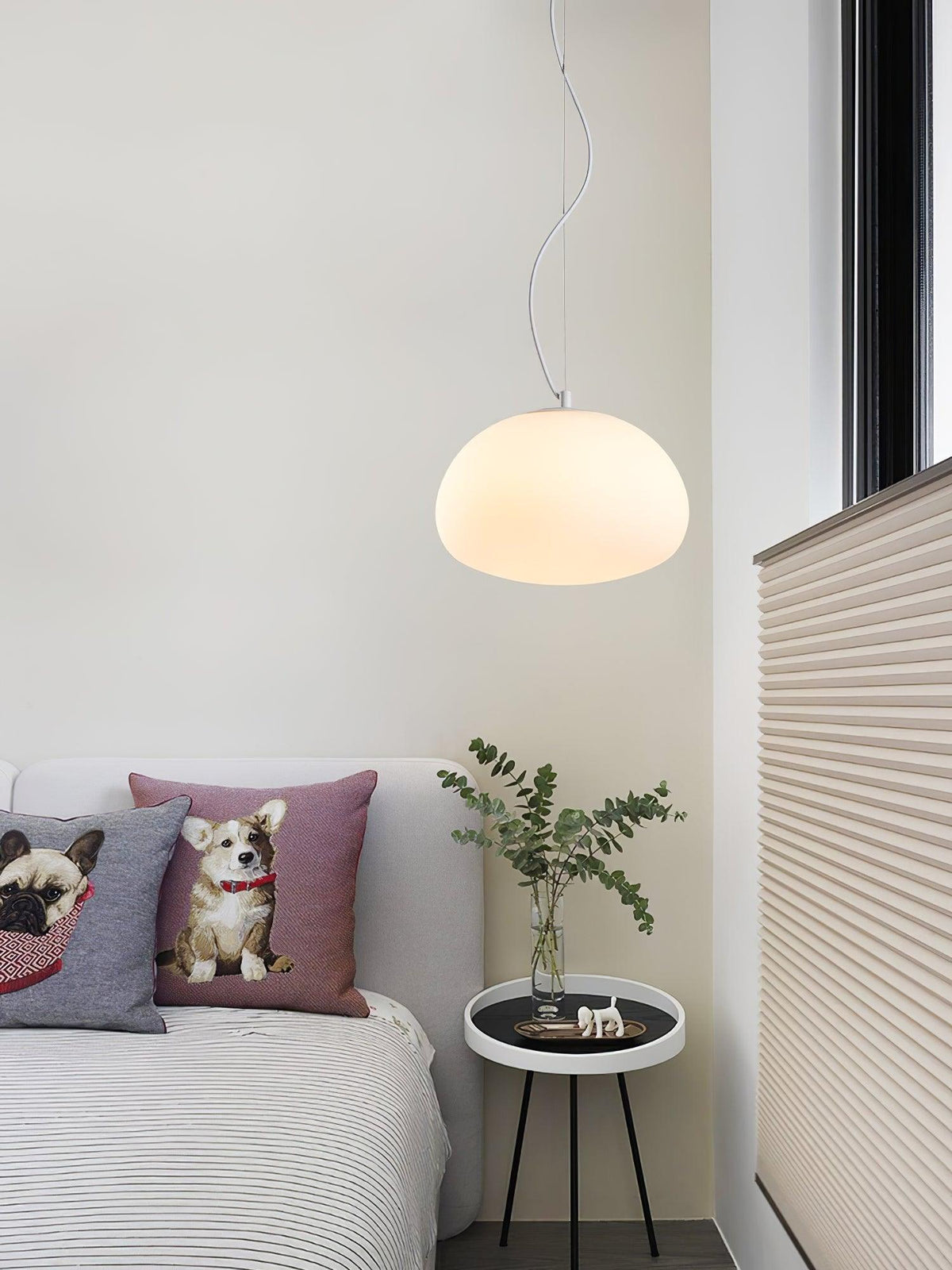 Zerina hanglamp met glazen kap