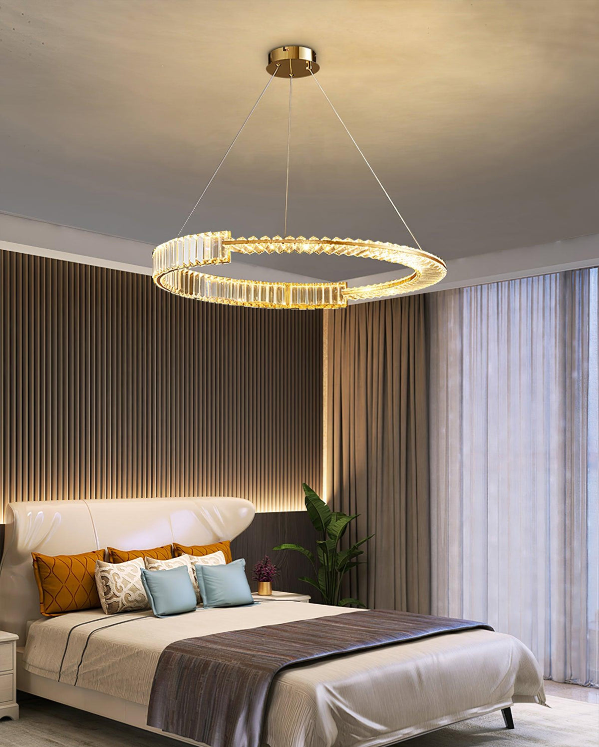 Cyrerira kroonluchter Stella LED kristalring