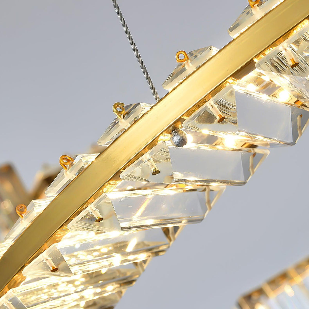 Cyrerira kroonluchter Stella LED kristalring