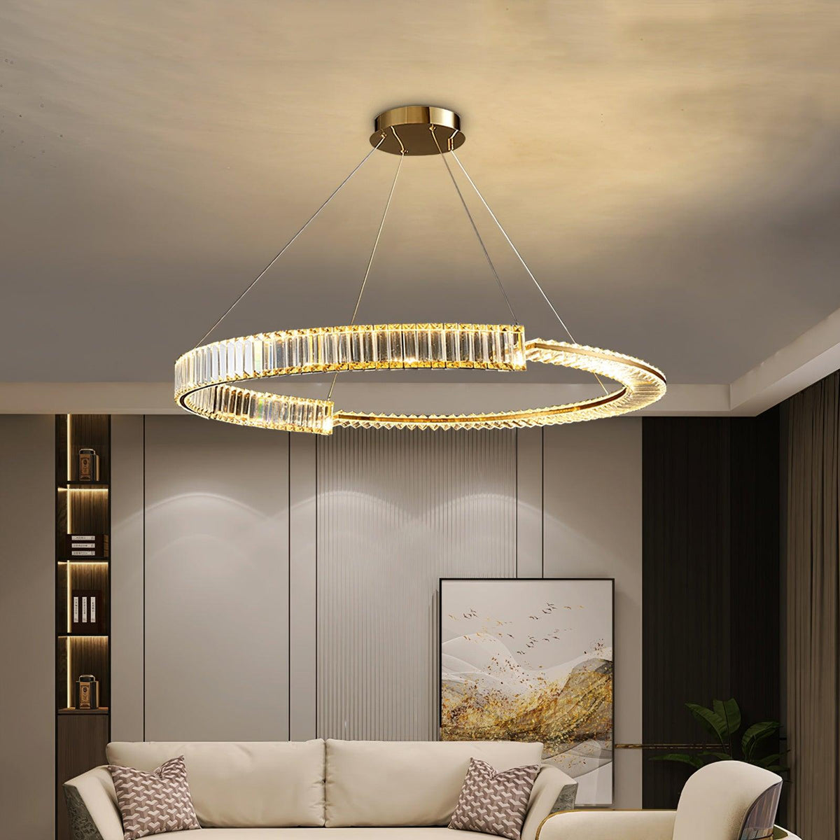 Cyrerira kroonluchter Stella LED kristalring
