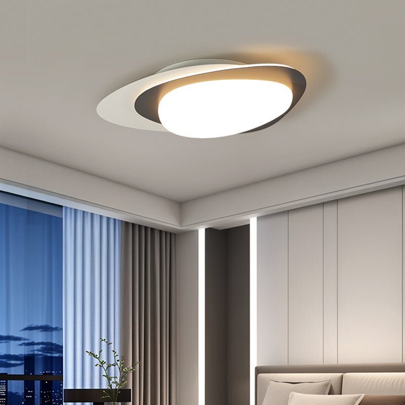 Fuji plafondlamp walnoot ovaal organische LED