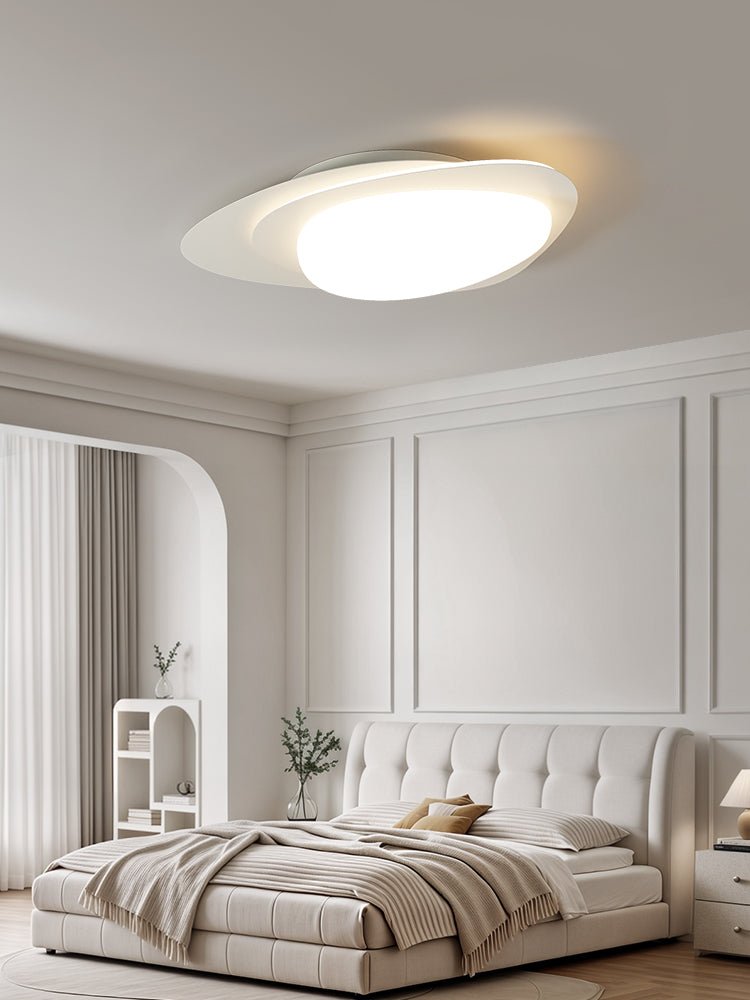 Fuji plafondlamp walnoot ovaal organische LED