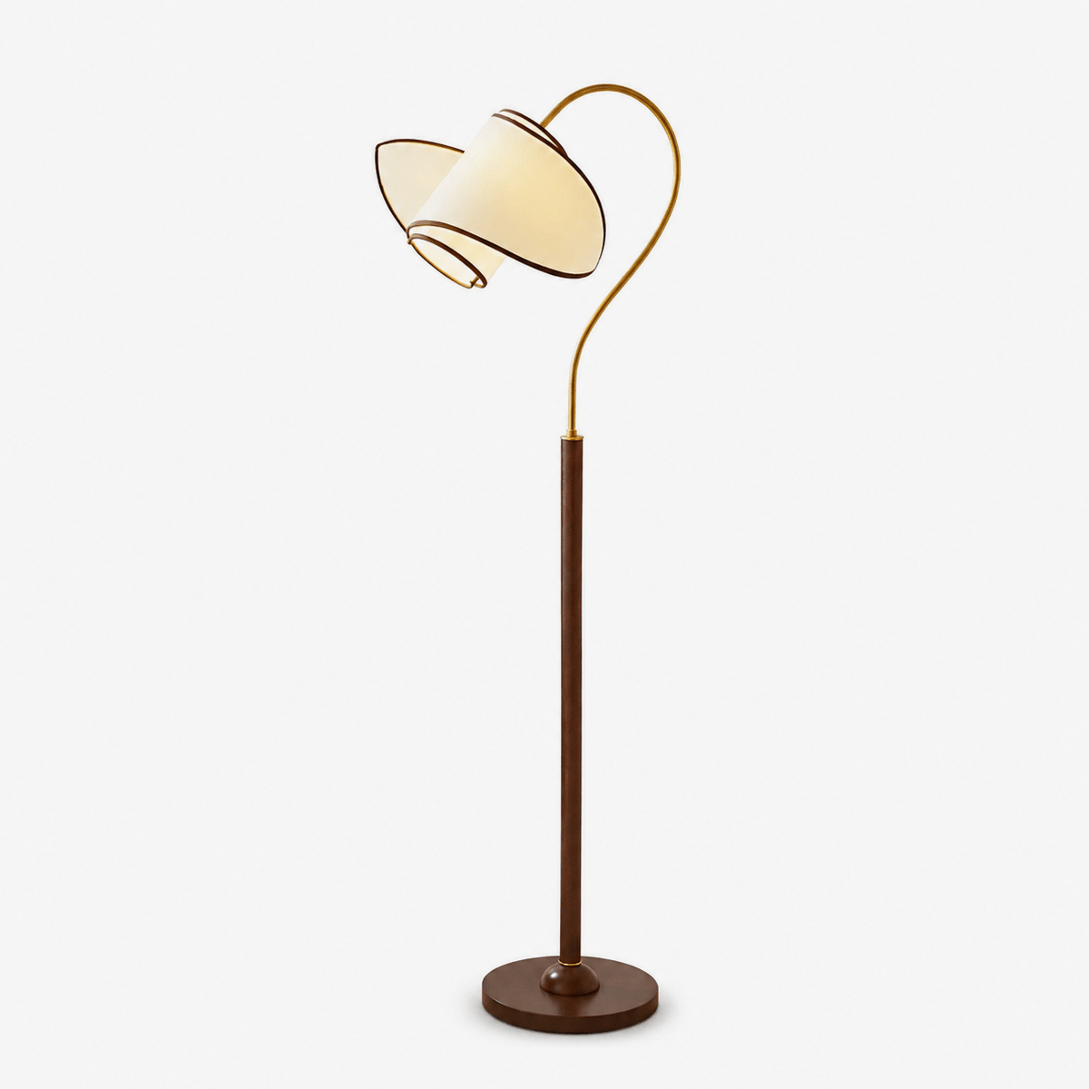 Corvienne gebogen nek vloerlamp